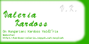 valeria kardoss business card